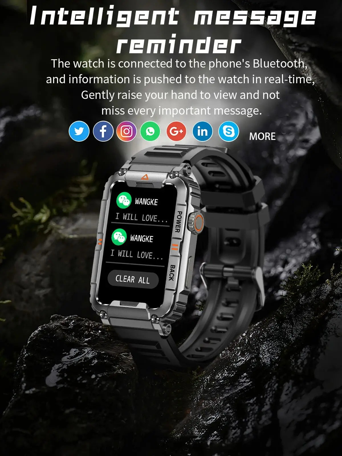 2024 New Outdoor Sport Smart Watchmen 1.57-Inch Amoled Hd Screen Gps Compass Bluetooth Call Heart Rate Waterproof Smar Twatch