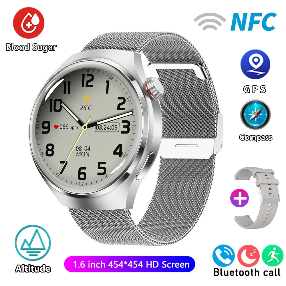 For HUAWEI GT4 Pro GPS NFC Smart Watch Men 360*360 AMOLED Screen Heart rate Bluetooth Call IP68 Waterproof Man Smartwatch 2024