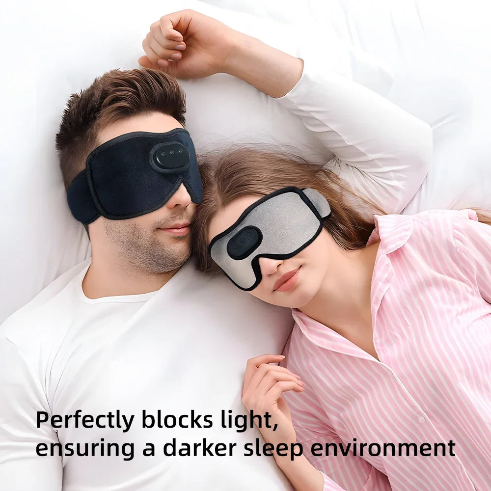 Sleeping Headphones Bluetooth Eye Mask Blackout 3D Contoured Cup Music Blindfold with Speaker for Travel Meditation Night Shift