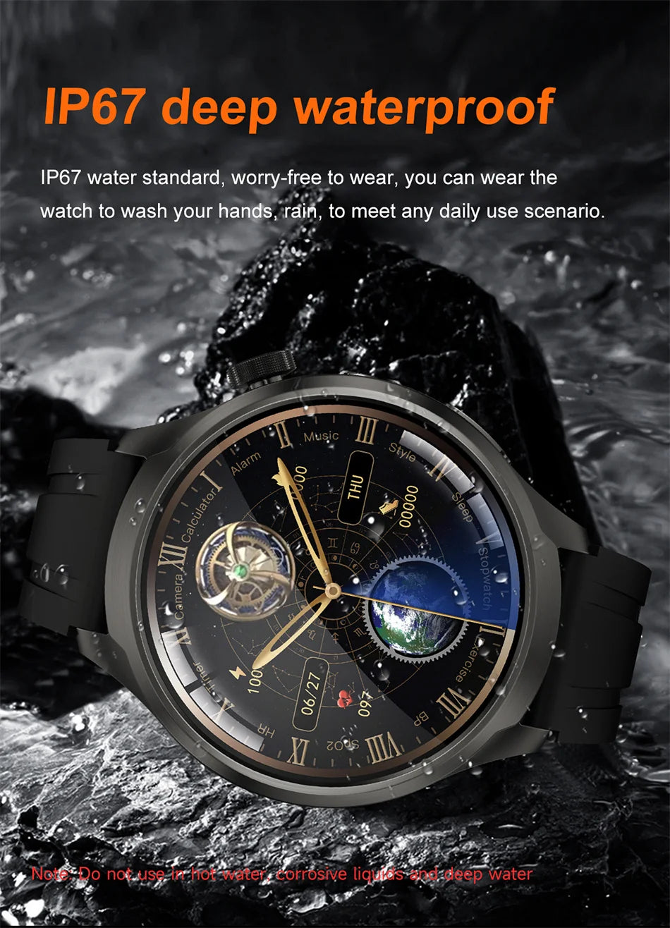 For HUAWEI Outdoor Sports Smart Watch Men 1.85" AMOLED Screen NFC GPS Compass Heart rate Waterproof Bluetooth Call SmartWatch