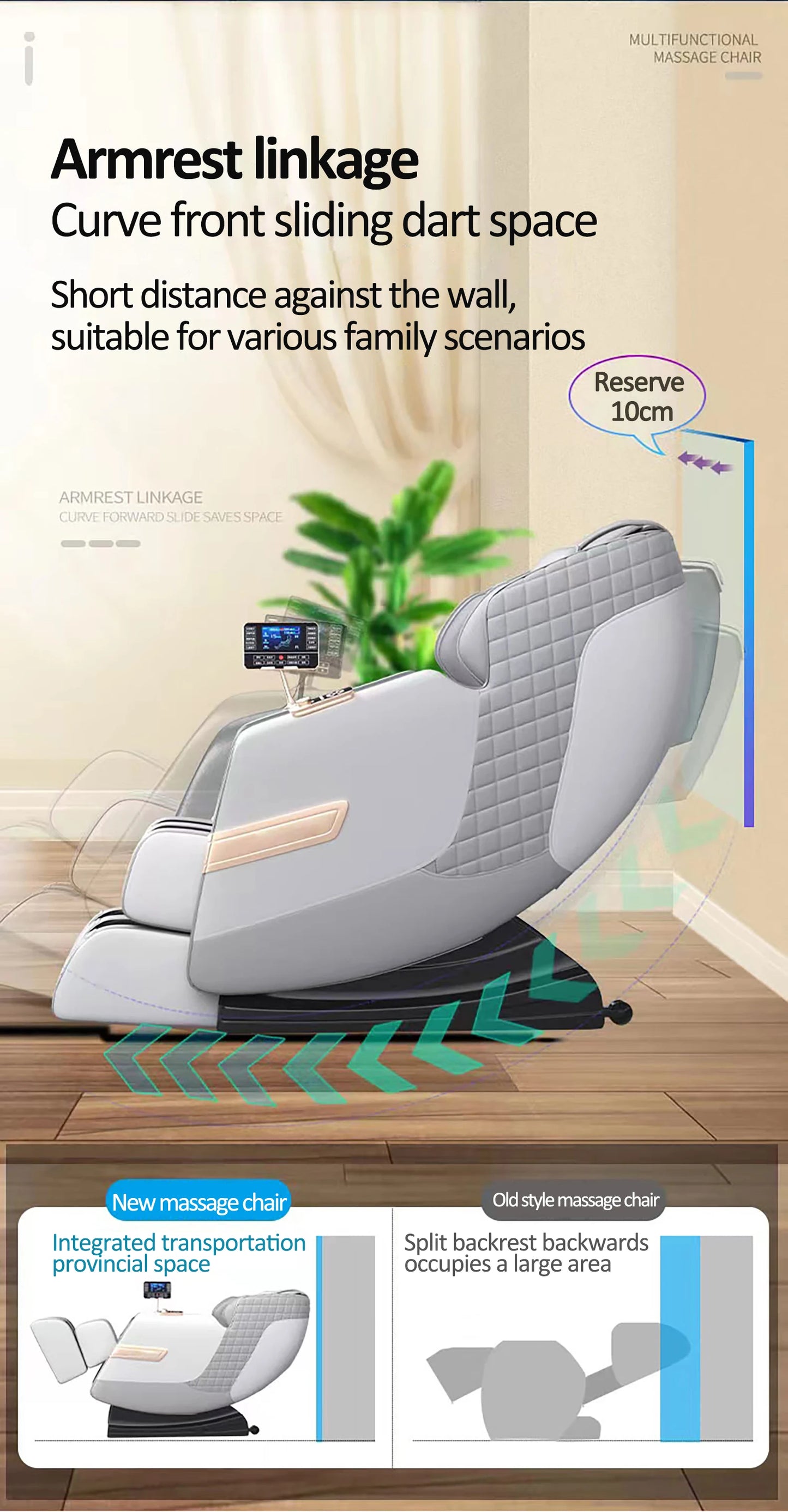 Three Year Warranty Home 4D Heating Massage Chairs Multifunctional Full Body Air Bag Wrapped Zero Gravity 3D Massage Office Sofa