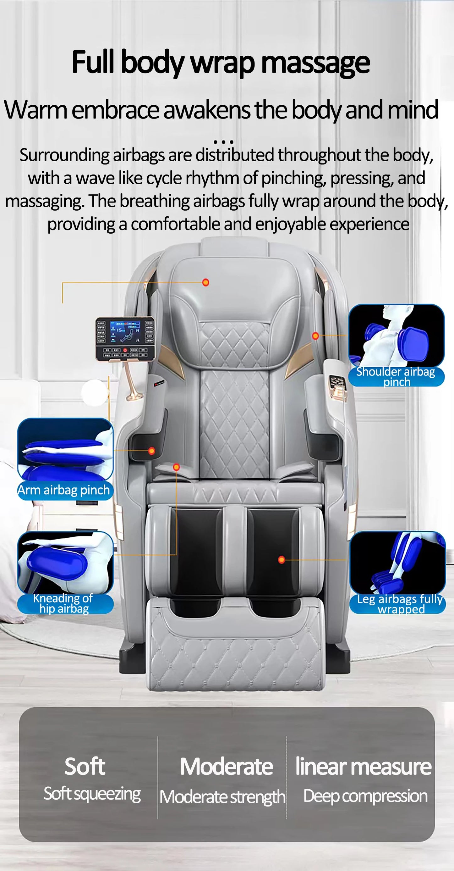 Three Year Warranty Home 4D Heating Massage Chairs Multifunctional Full Body Air Bag Wrapped Zero Gravity 3D Massage Office Sofa