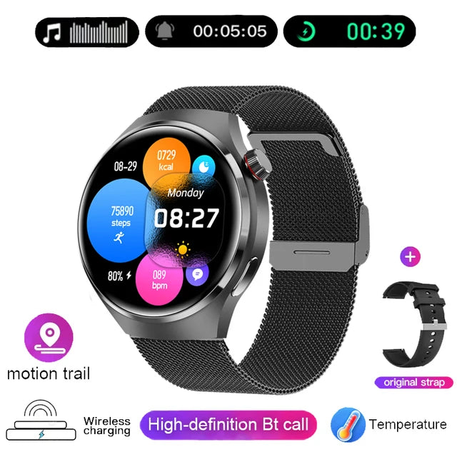 New GPS Smart Watch Men For Huawei Watch 4 Pro 360*360 HD Screen Heart rate Bluetooth Call IP68Waterproof Blood Sugar Smartwatch