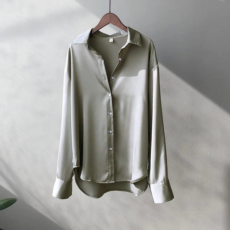 2024Spring Shirt And Blouses New Sweater Cardigans Woman Top Knitted Korean Long Sleeve Lapel Button Elegance Sweet Casual Coats