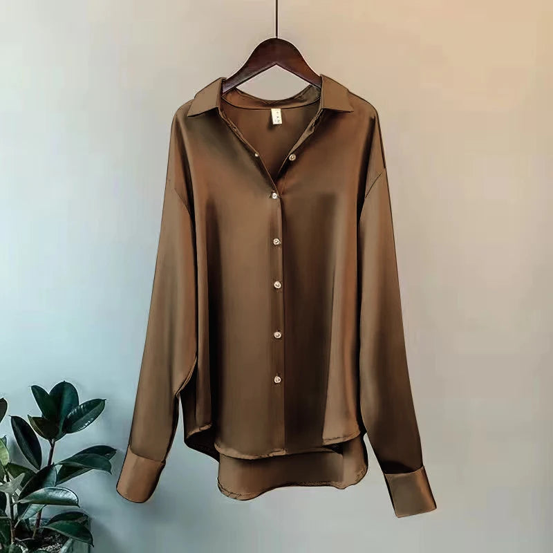 2024Spring Shirt And Blouses New Sweater Cardigans Woman Top Knitted Korean Long Sleeve Lapel Button Elegance Sweet Casual Coats