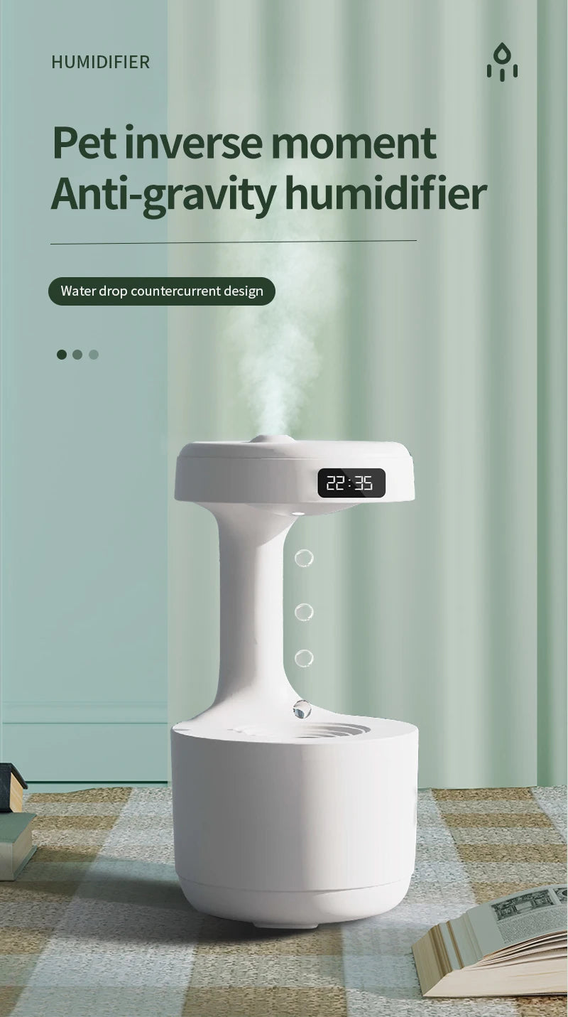 New Anti-Gravity Humidifier Desktop Mute Large Capacity Small Household Air Humidifier Bedroom Air Purification Fog