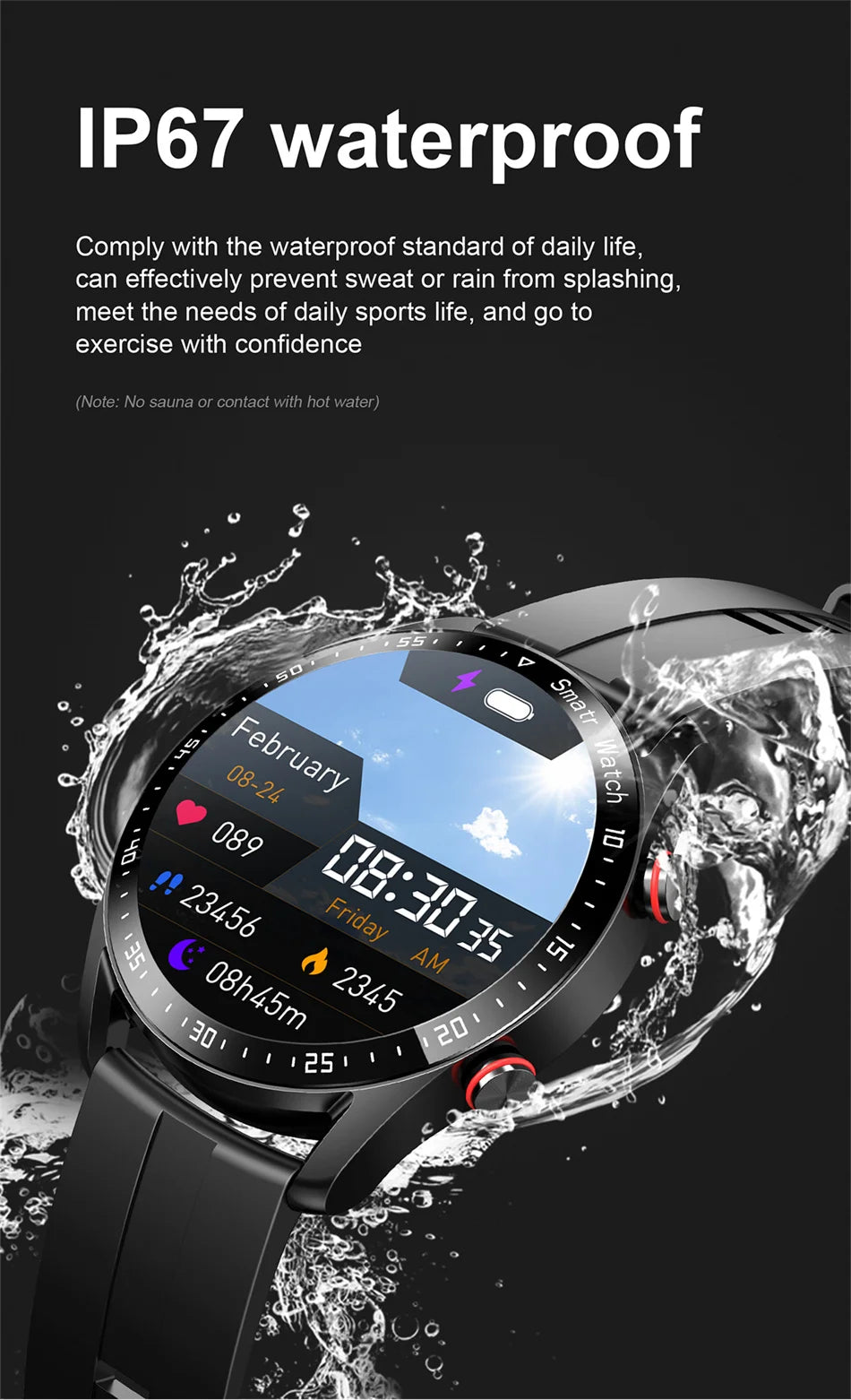 ECG+PPG Bluetooth Call Smart Watch Men Laser Health Blood Pressure Fitnes Sports Watches Man Sports Waterproof Smartwatch+Box