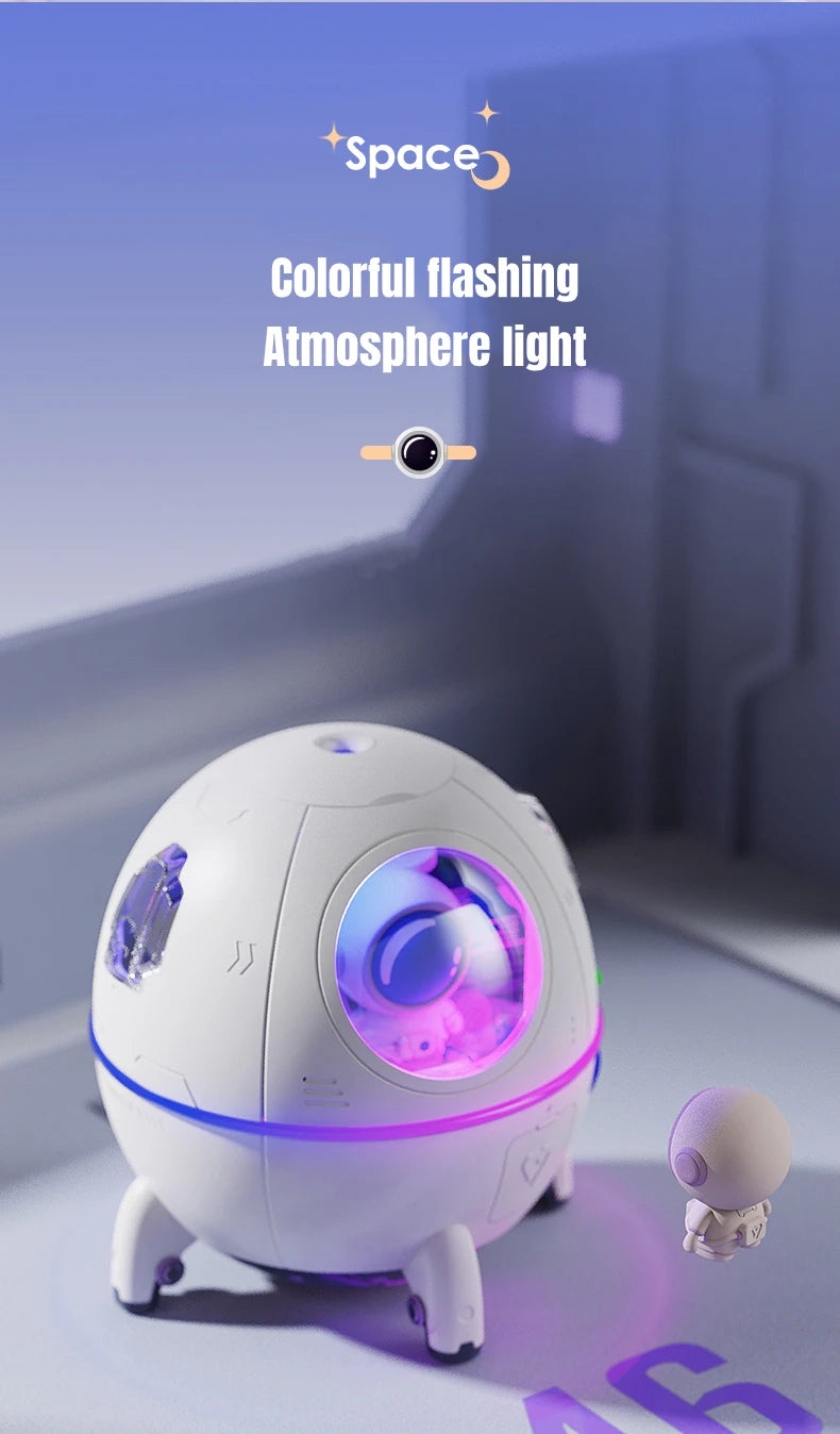 New Astronaut Air Humidifier 220ml With Night Light 1200mAh Battery  Rechargeable Home Aroma oil Diffuser Gift for Kids