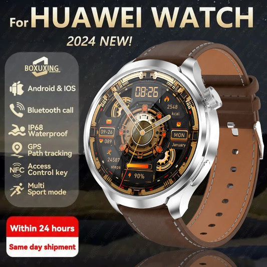 For HUAWEI Outdoor Sports Smart Watch Men 1.85" AMOLED Screen NFC GPS Compass Heart rate Waterproof Bluetooth Call SmartWatch