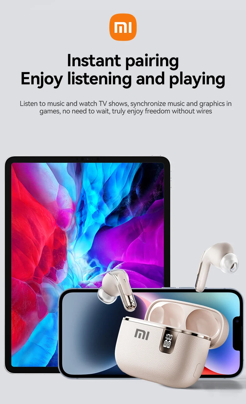 XIAOMI Y107 TWS Headset ENC Noise Cancelling Bluetooth5.3 Wireless Earphone LED Digital Display HiFi Stereo Headphone With Mic