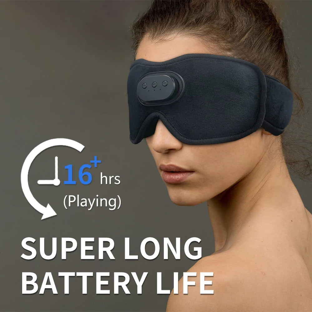 Sleeping Headphones Bluetooth Eye Mask Blackout 3D Contoured Cup Music Blindfold with Speaker for Travel Meditation Night Shift