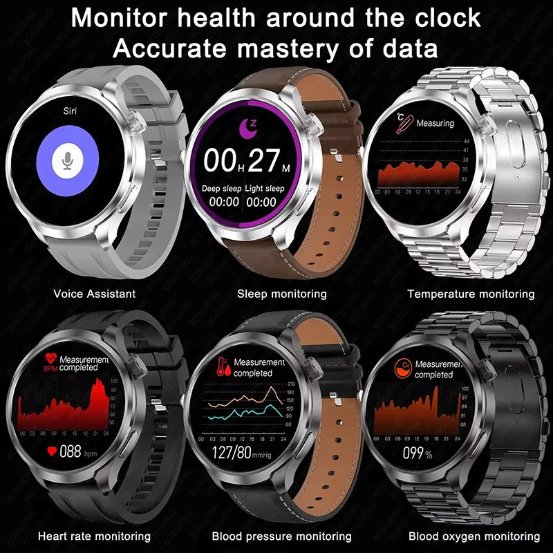 For HUAWEI Outdoor Sports Smart Watch Men 1.85" AMOLED Screen NFC GPS Compass Heart rate Waterproof Bluetooth Call SmartWatch