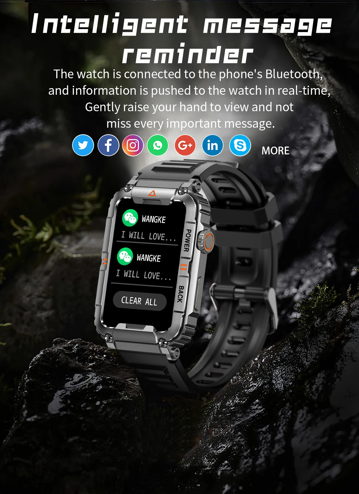 2024 New Outdoor Sport Smart Watchmen 1.57-Inch Amoled Hd Screen Gps Compass Bluetooth Call Heart Rate Waterproof Smar Twatch