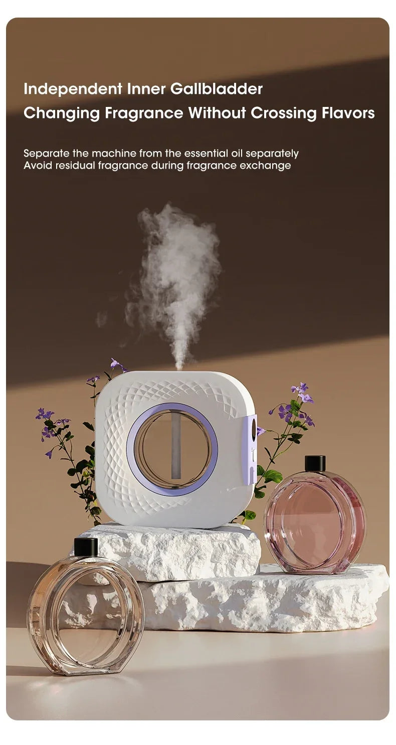 Smart Aroma Diffuser Air Purifier Digital Display Plant Essential Oils 4 Gears Wall Mount Tabletop USB Charging Living Room