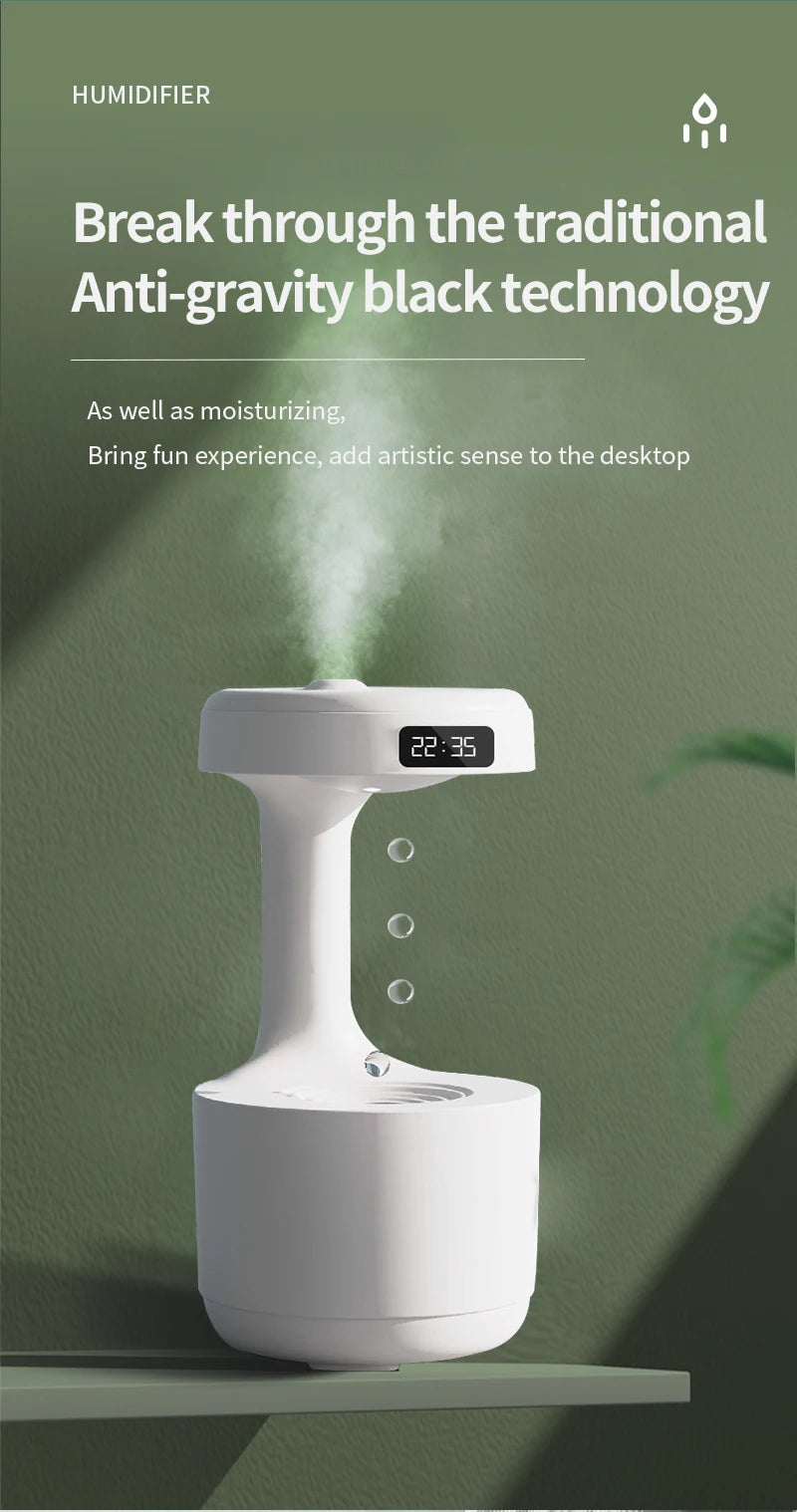 New Anti-Gravity Humidifier Desktop Mute Large Capacity Small Household Air Humidifier Bedroom Air Purification Fog