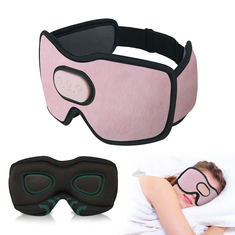 Sleeping Headphones Bluetooth Eye Mask Blackout 3D Contoured Cup Music Blindfold with Speaker for Travel Meditation Night Shift