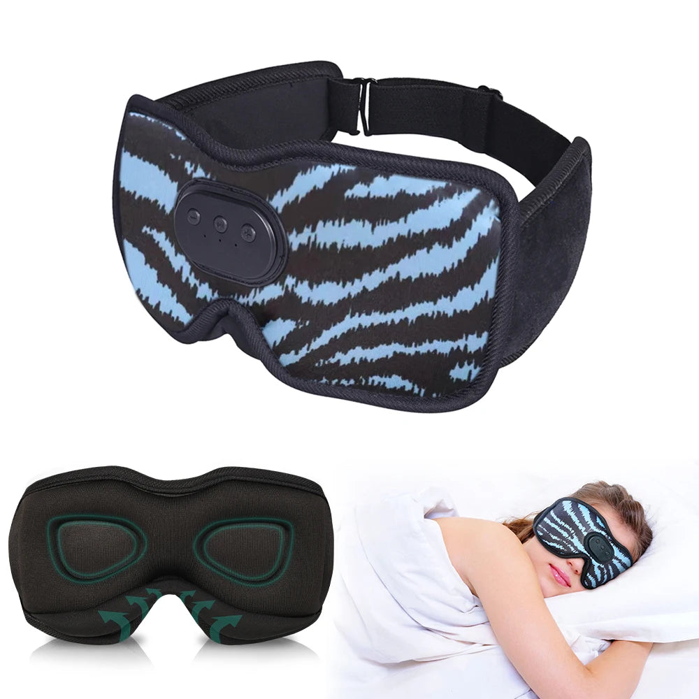 Sleeping Headphones Bluetooth Eye Mask Blackout 3D Contoured Cup Music Blindfold with Speaker for Travel Meditation Night Shift