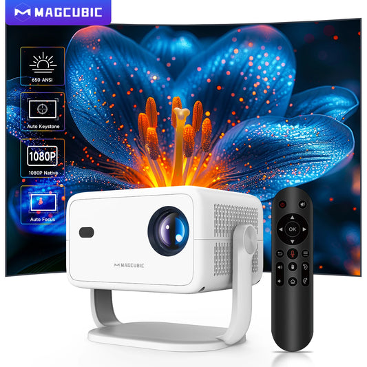 Magcubic Native 1080P 650ANSI 4K Android 11 L018 360° Projector With Auto Keystone Correction Focus Wifi6 BT5.2 Portable Outdoor